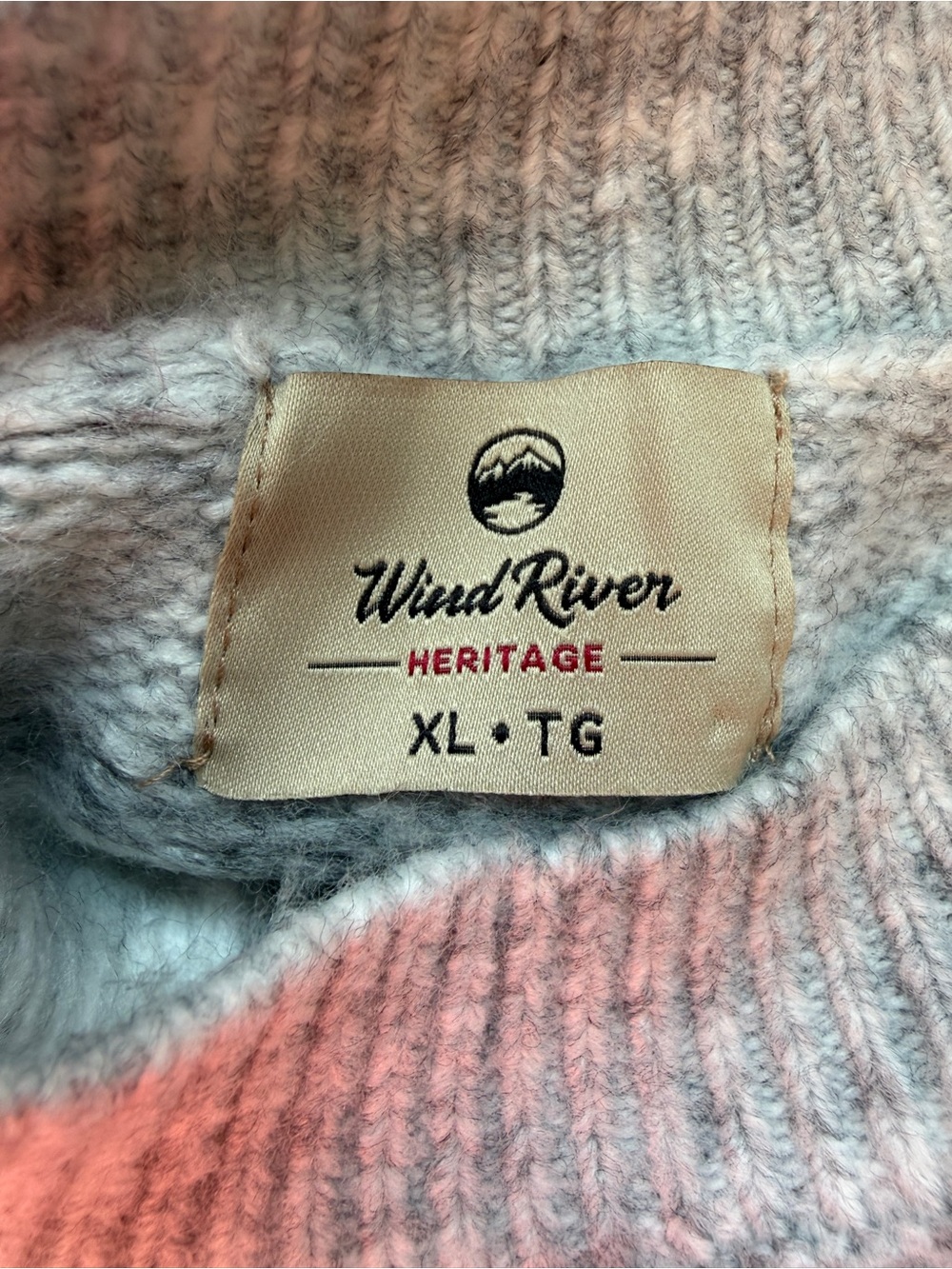 Wind River Heritage Womens Fair Isle Cable Knit Sweater Size XL Grey Cabincore - Picture 2 of 7